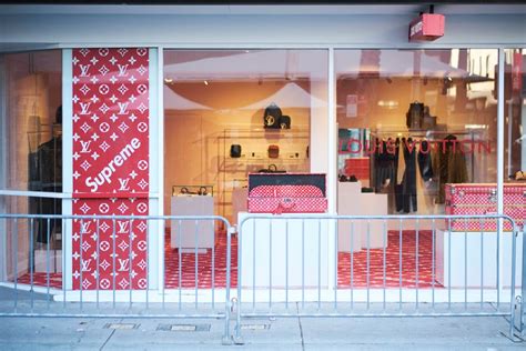 the supreme x louis vuitton pop-up store